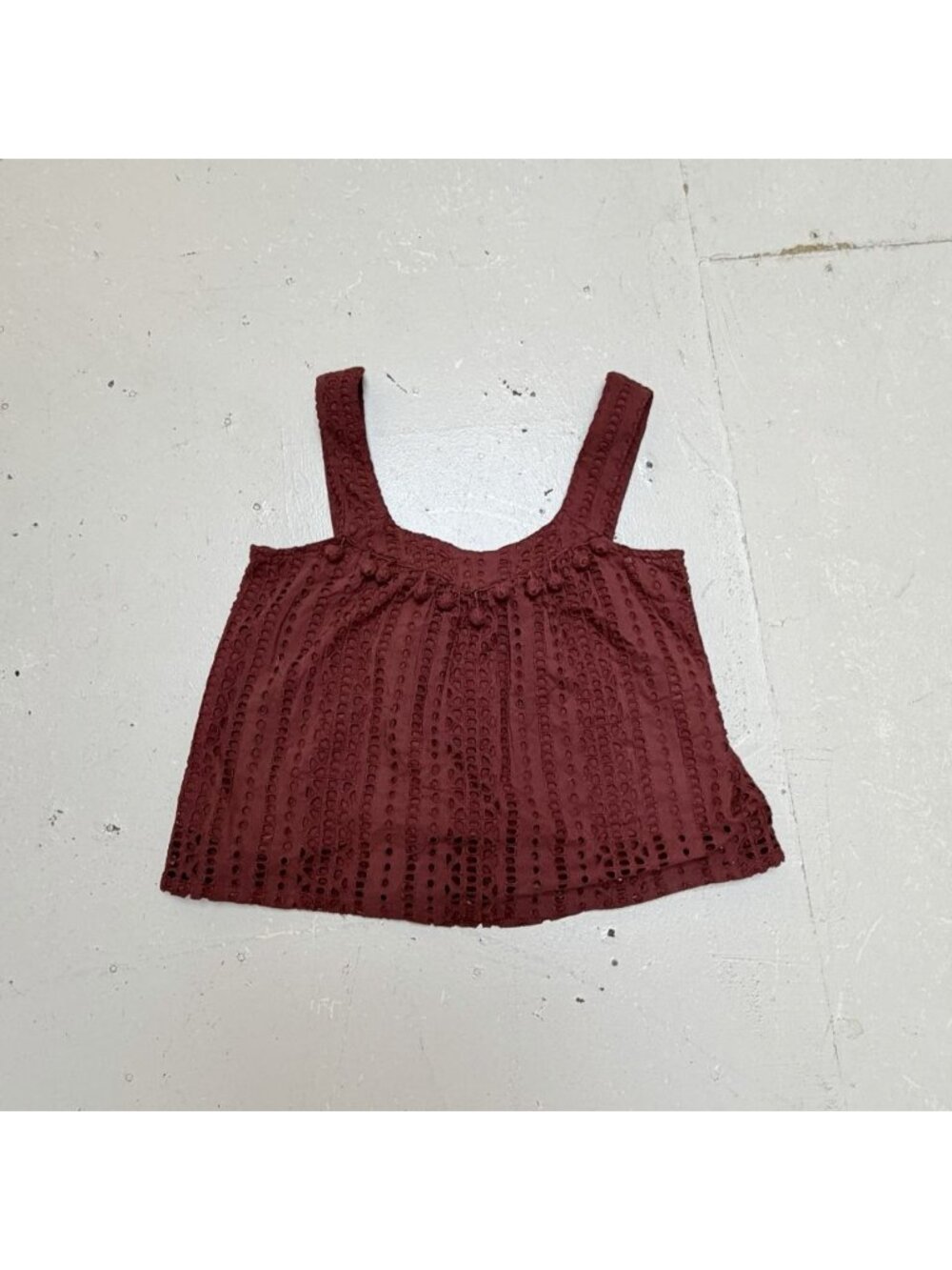 Sundance Sugar Sand Tank Top Women’s PS Raisin Red Boho Lagenlook Goblincore